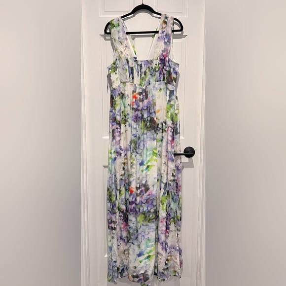 Seraphine Maternity Felicity Floral Silk Maxi Dress NWT Size 14 - Picture 5 of 9